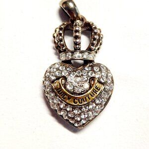 Juicy Couture Crown Heart & Crown Pendant with Crystals